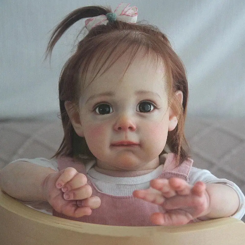 

60cm Lifelike Handmade High-quality Rebirth Dolls Baby Delicate Collection Maggie's Hand-rooted Dolls Hair Art T8j4