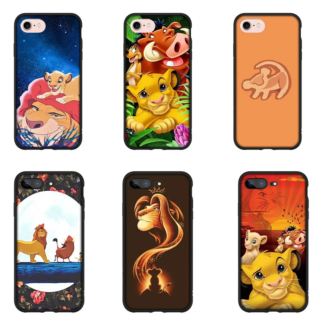 Чехол из ТПУ Король Лев Симба Пумба для Apple iPhone 16 11 Pro XS Max X XR 6 7 8 6S Plus + SE 2022 16+