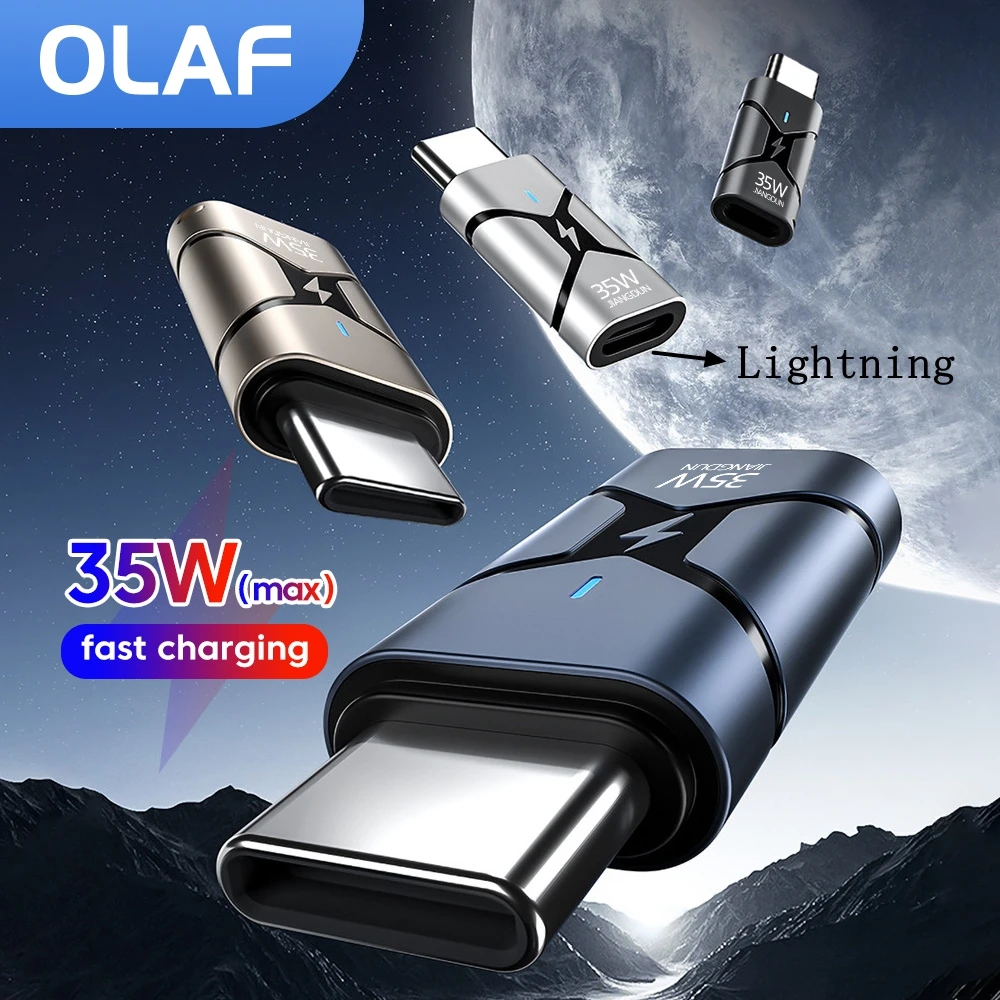 Olaf 35 Вт для Lightning Female to USB C Зарядное устройство Адаптер iPhone 15 16 Быстрая зарядка