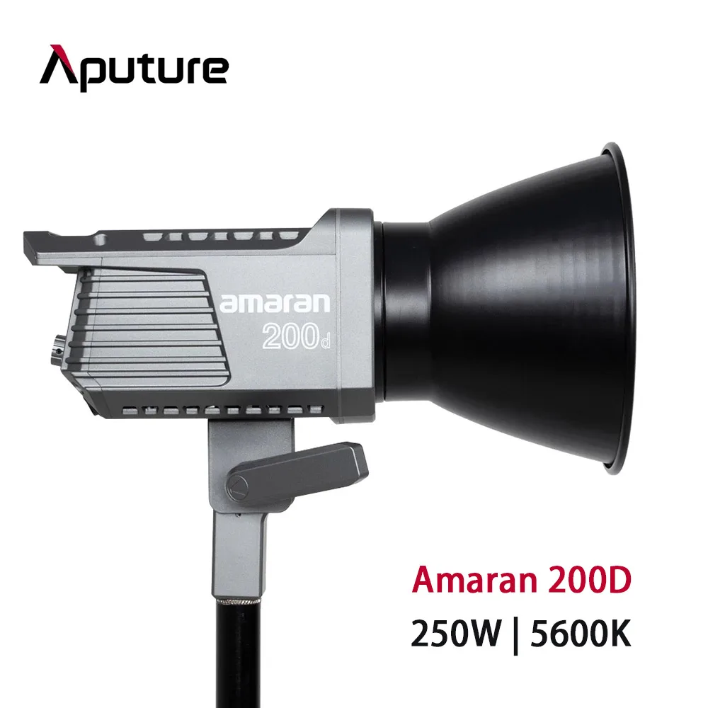 Aputure Amaran 200D LED Video 130W CRI95+ TLCI96+ 39,500 lux@1m Bluetooth App Control 8 Lighting Effects DC/AC Power Supply