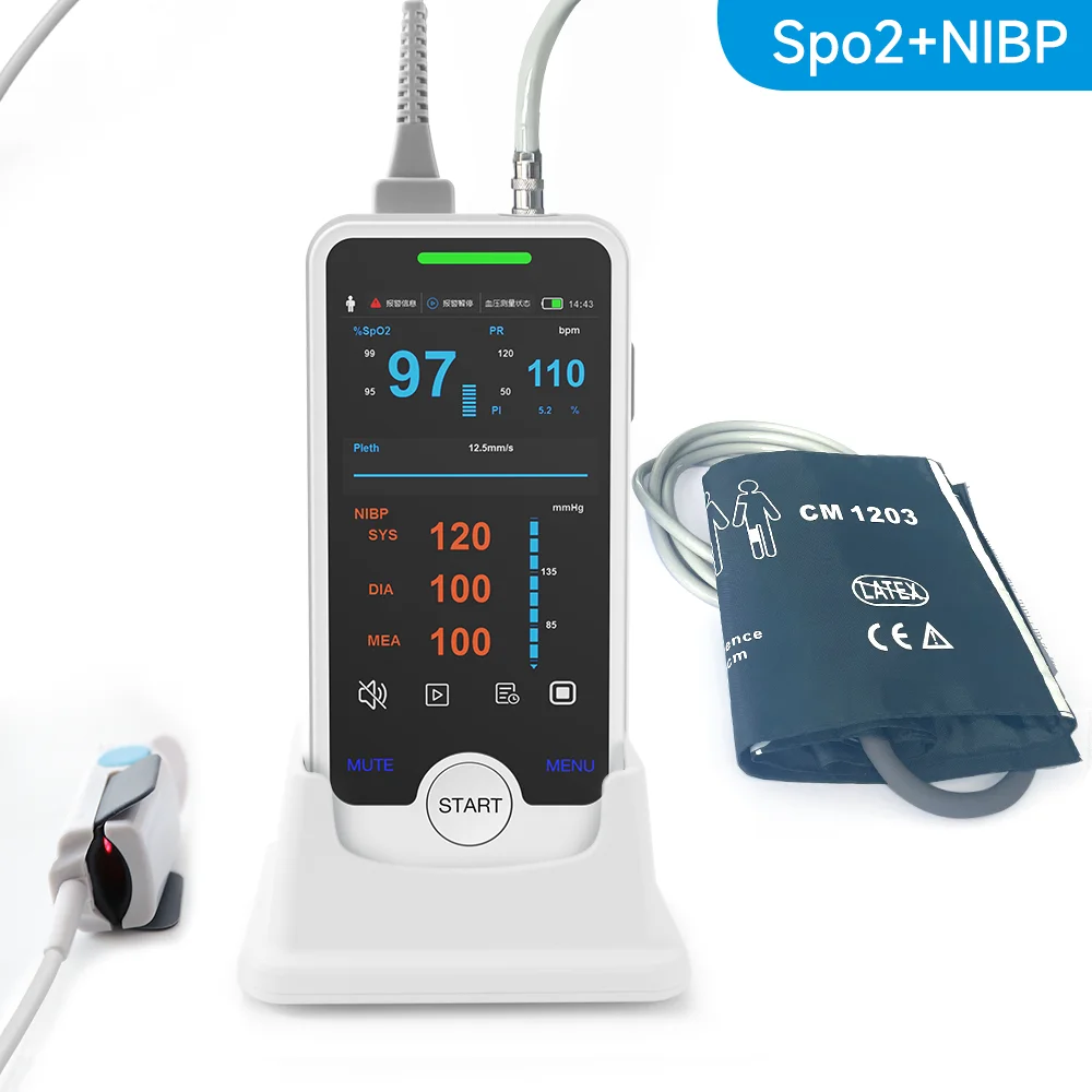 Blood Pressure Machine Spo2 Pr Etco2 Vital Sign Monitor Adul