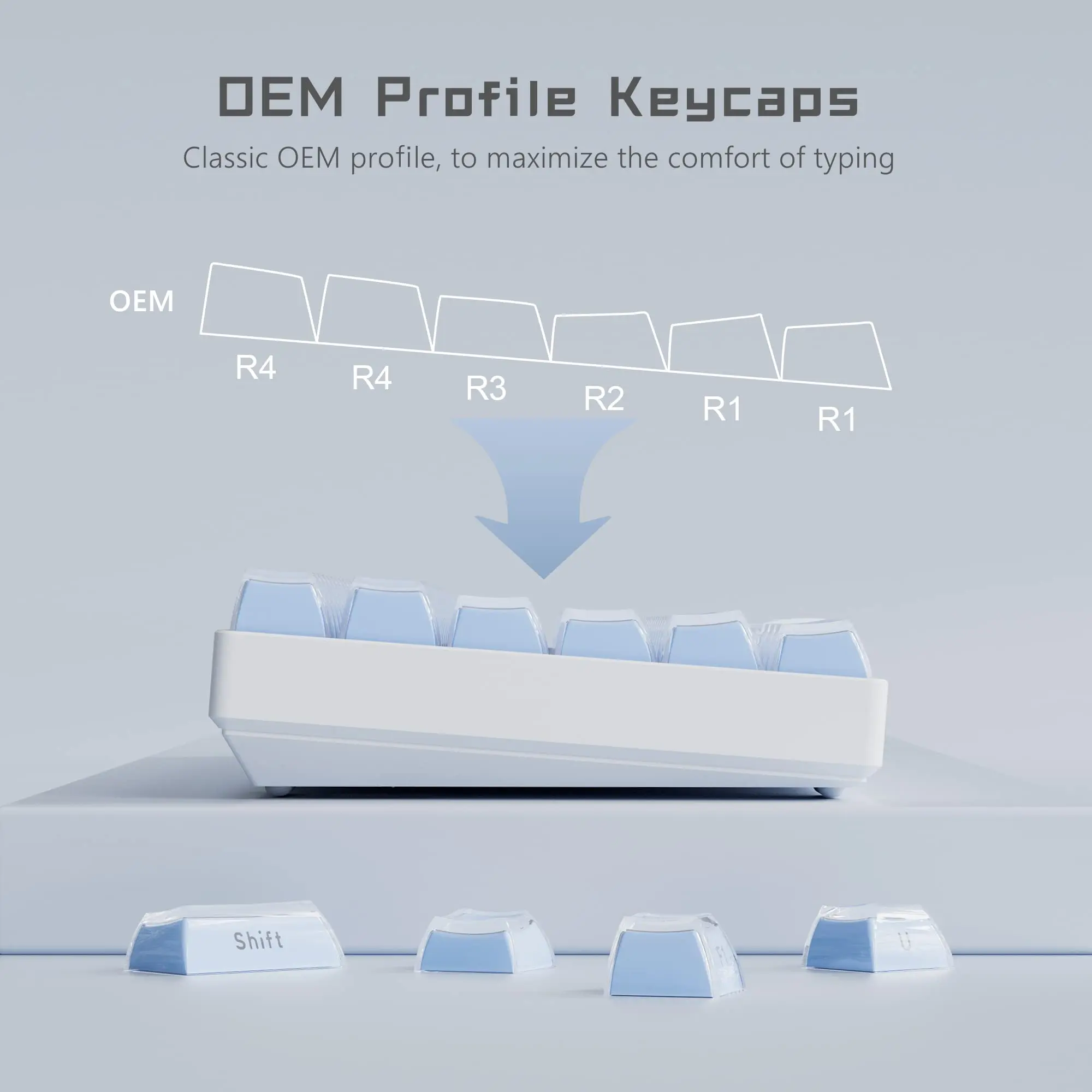 113 клавиш желейные круглые боковые колпачки для со льдом и кристаллами