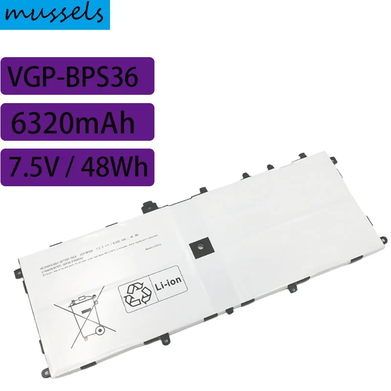 

6320mAh Original VGP-BPS36 Battery For Sony Vaio Duo 13 Convertible Touch 13.3" SVD13211CG SVD1323YCGW SVD132A14L SVD1321BPXB