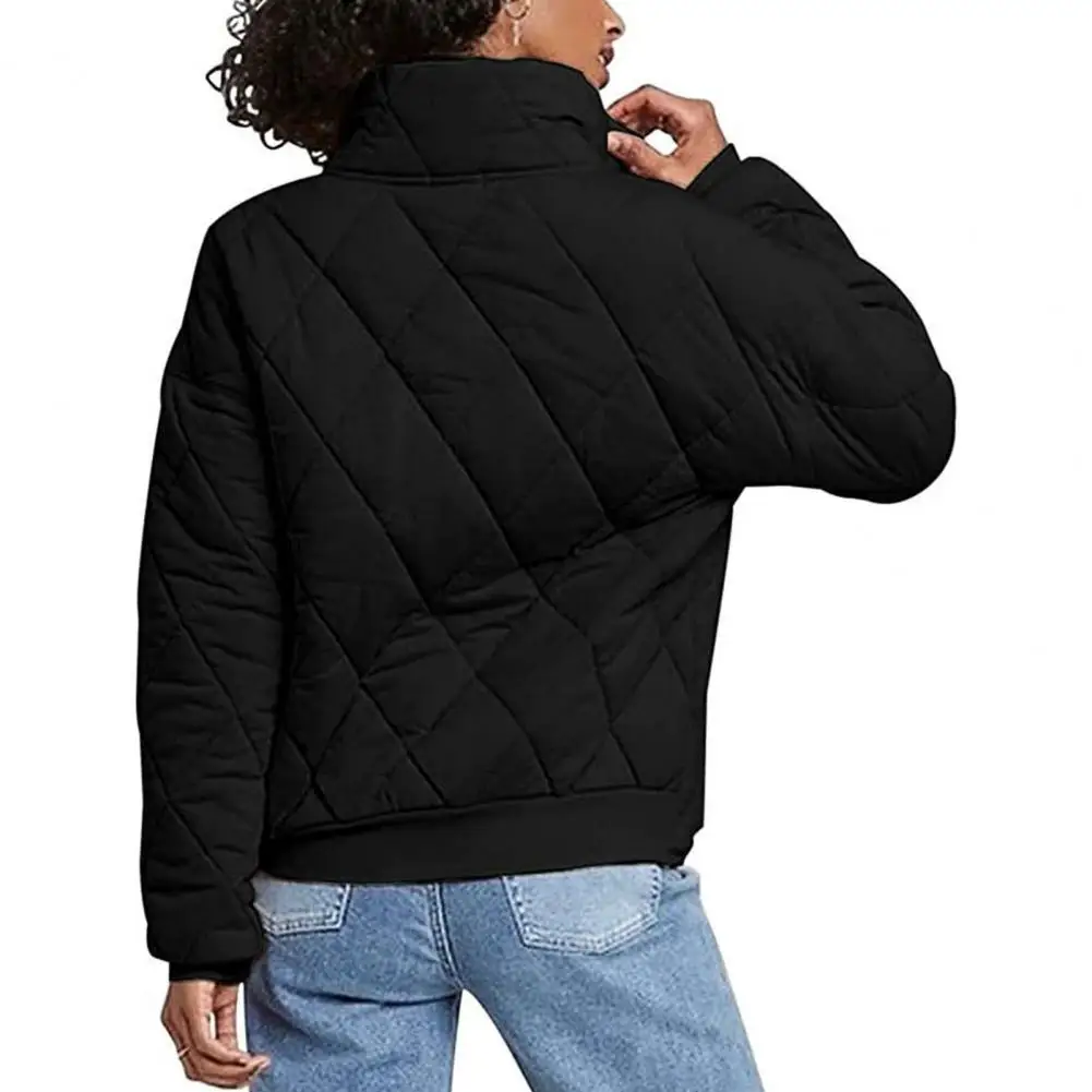 

Lady Jacket Lapel Turn-down Collar Keep Warm Firm Stitching Women Down Coat Women Winter Jacket for Outdoor