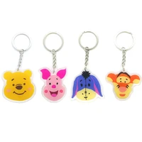 winnie the pooh bear lovely key chain animal key chain womens bag pendant acrylic key chain charm key chain jewelry gift