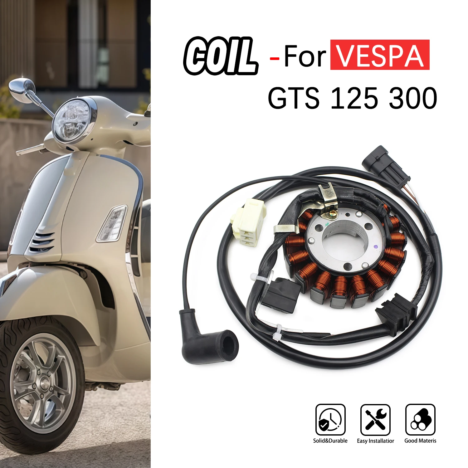 Фото Катушка зажигания (магнето) для мотоцикла/скутера 642054 для PIAGGIO ATLANTIC 300 2010-2012 GTS 125 300 №1