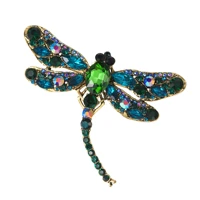 brooches jewelry dragonfly crystal rhinestones for women suit large insect brooch pins fashion dress coat accessories banquet