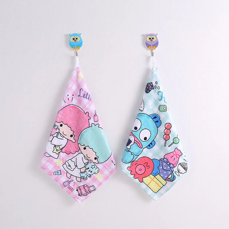 

Kawaii Sanrio Hello Kittys Cinnamoroll помпон Purins Kuromi мультфильм аниме креативная Милая переноска полотенце для рук кухонное полотенце