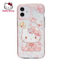 hello kitty for iphone 78pxxrxsxsmax1112pro12mini frame drop proof transparent mobile phone case suitable for girls