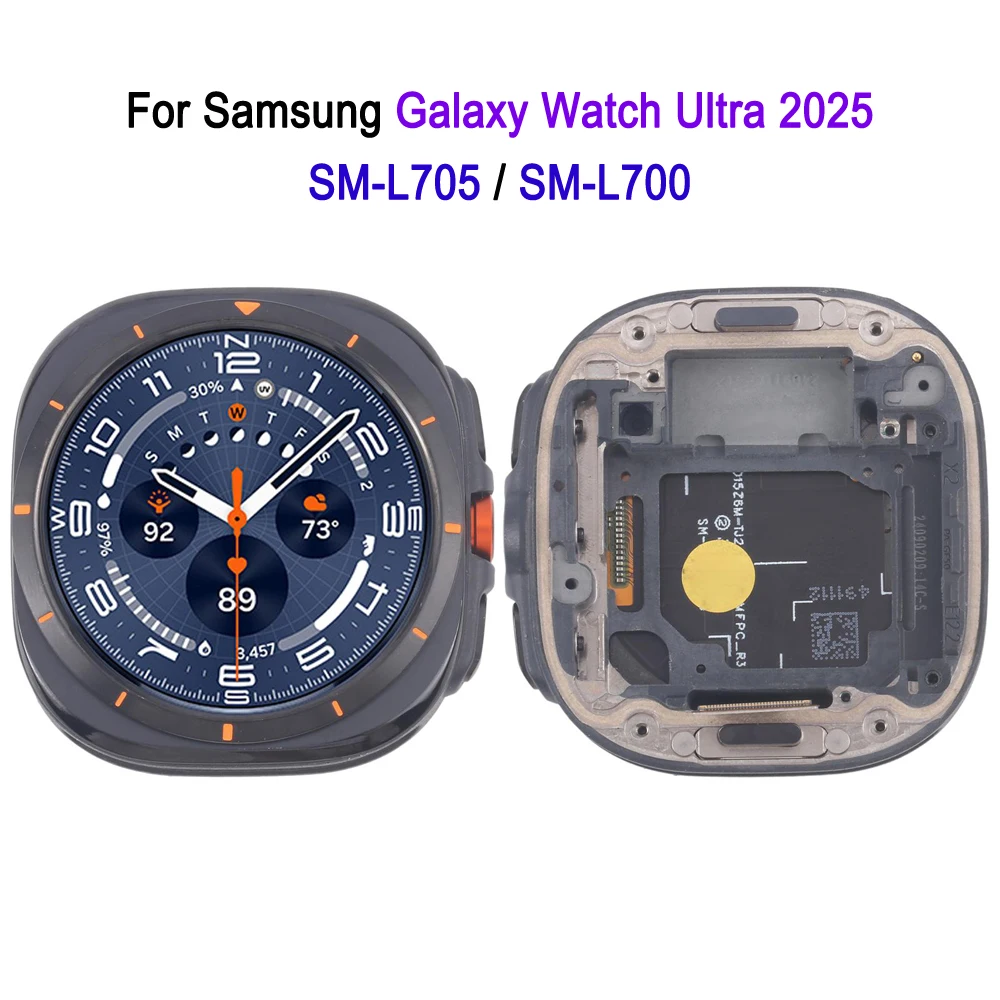 Фото 1,5-дюймовый Super AMOLED экран с рамкой для Samsung Galaxy Watch Ultra 2025, SM-L705, SM-L700, сенсорный дисплей для замены №1