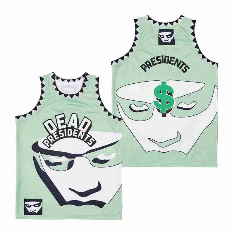 

BG Basketball Jersey DEAD PRESIDENTS 8 Jerseys Embroidery Sewing Outdoor Sportswear Hip-hop Culture Movie 2022 summer Green