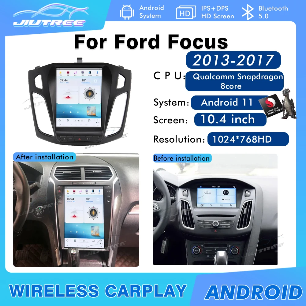 Автомобильный радиоприемник для Ford Focus 2013-2017 Android 11 автомобильный мультимедийный