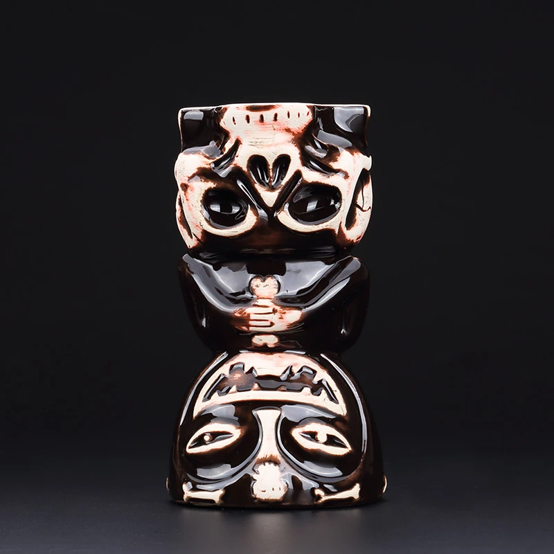 

550ml Skull Doll Tiki Mug Cocktail Cup Beer Wine Mug Ceramic Tiki Mugs Art Crafts Creative Hawaii Mug