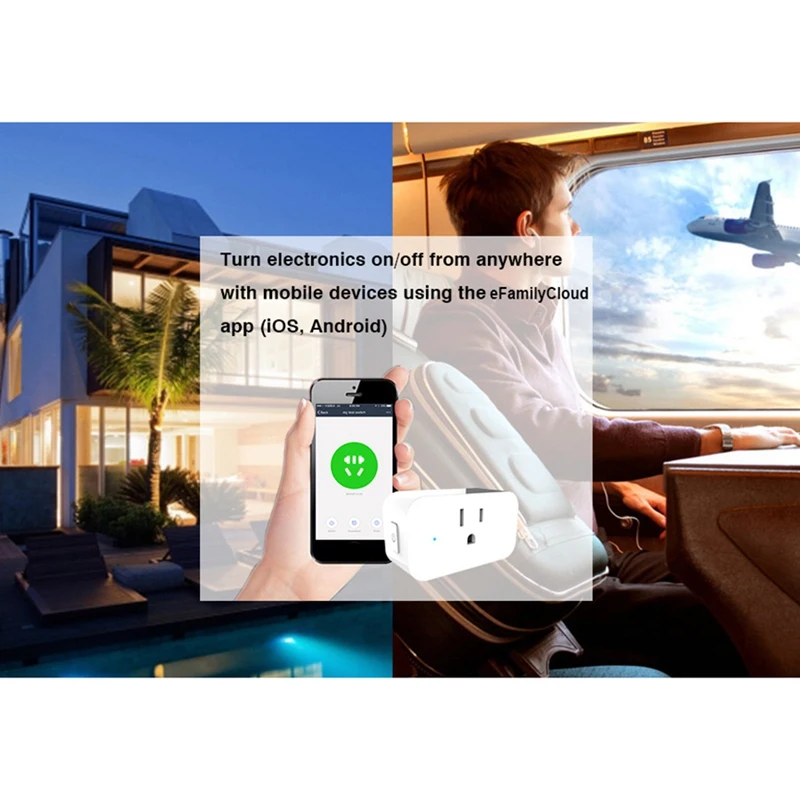 Домашний удлинитель Беспроводной Выключатель с таймером 15 А совместимый Alexa и