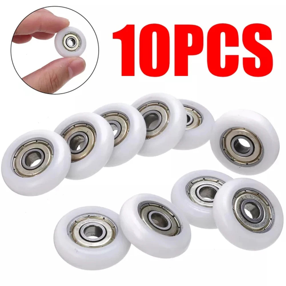 

10 Pcs Door Pulley Sliding Shower Door Replacement Roller Runner Wheels 19/23/25mm Wheel Diameter Bathroom Runners Sliders