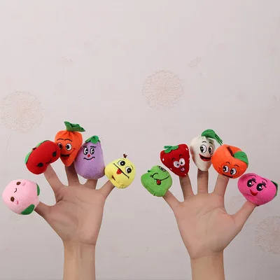 

10pcs finger puppet ​Cartoon Hand puppets Children's Tales Early Education Puzzle Soothing Doll Plush Little Toy