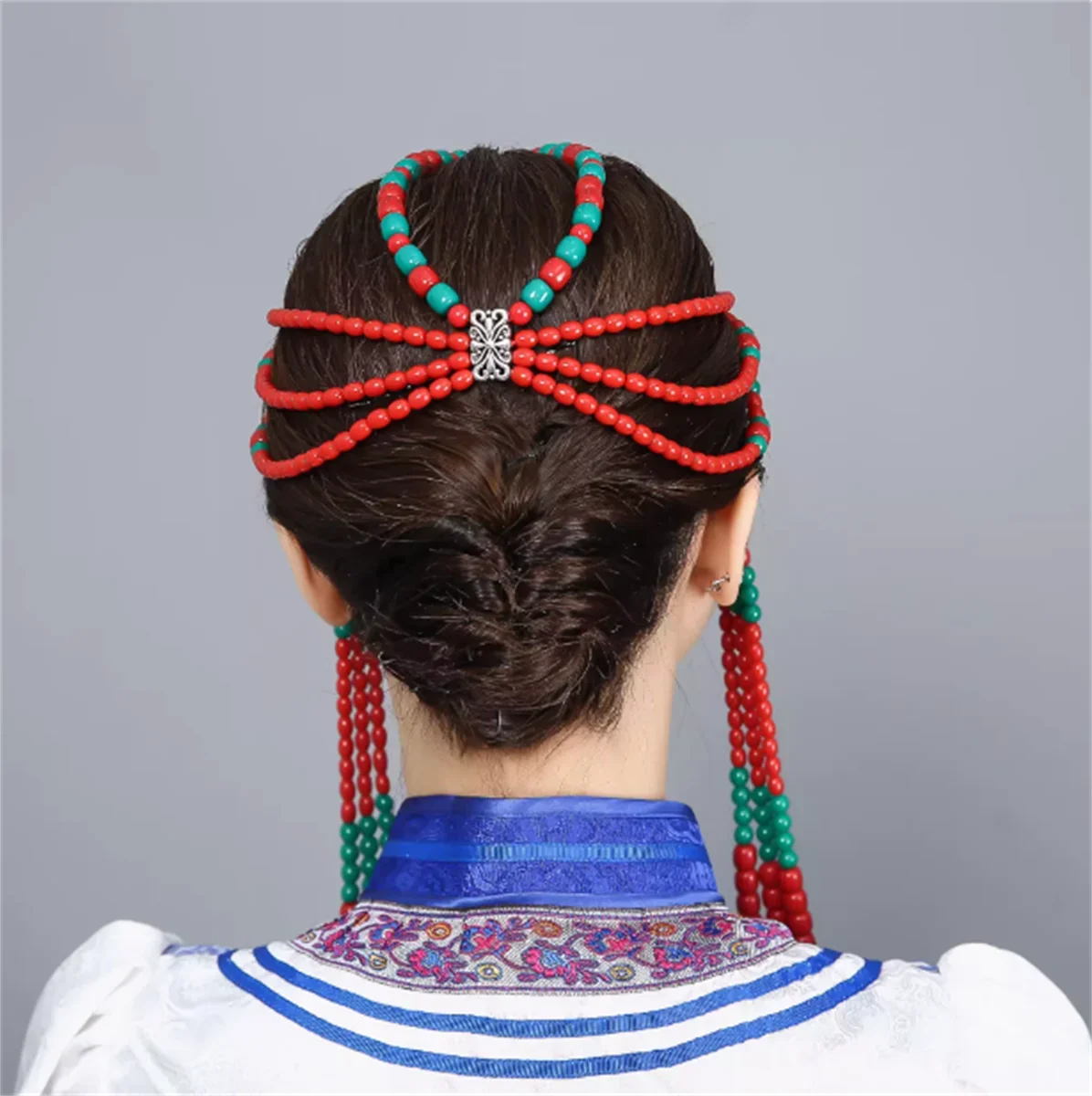 Монгольские Changliu Su женские аксессуары для волос ручной работы из бисера