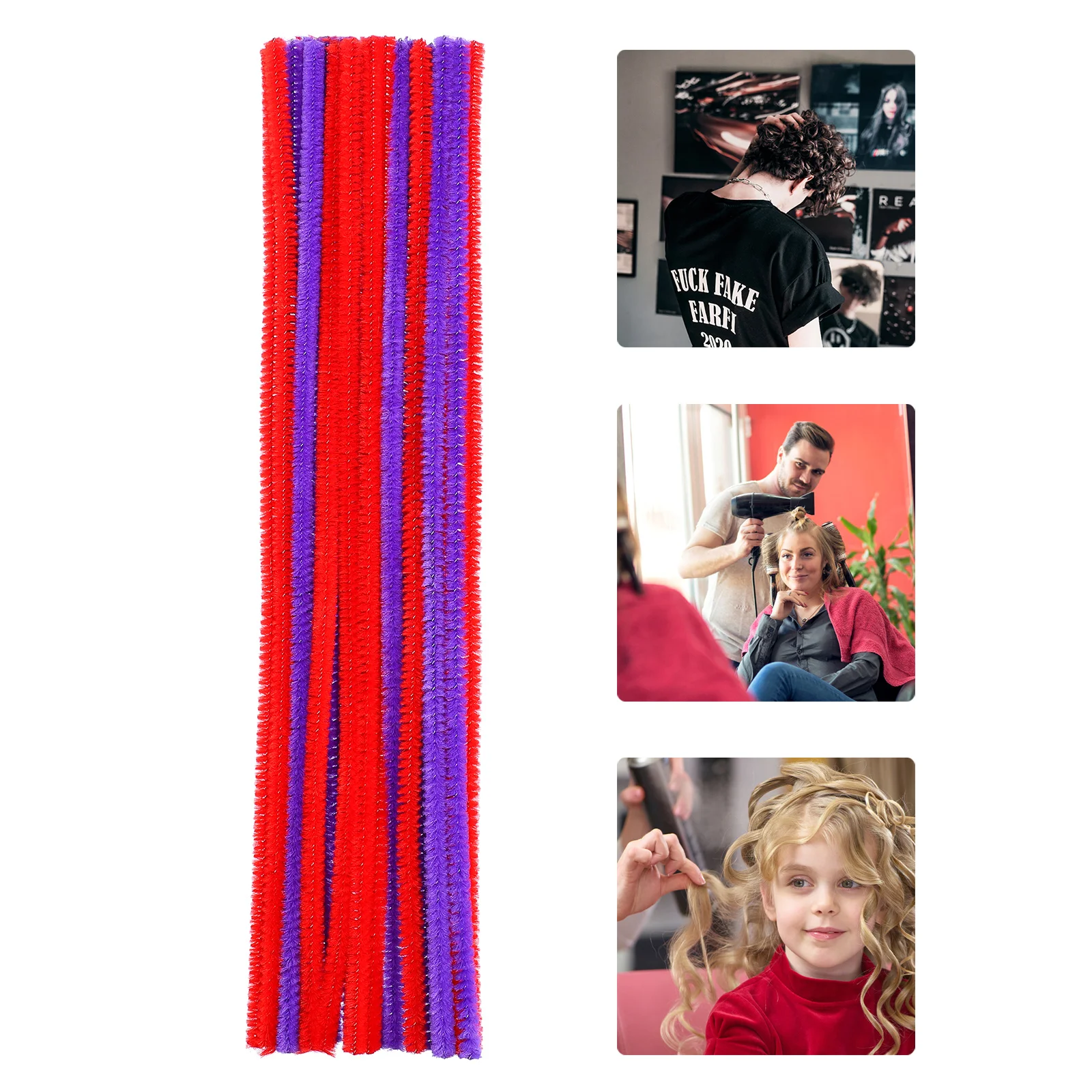 

200 Pcs Perm Curling Rod Hair Roller Volume Rollers Soft Salon Wire Wrapped Lint Tool Elastic Headbands