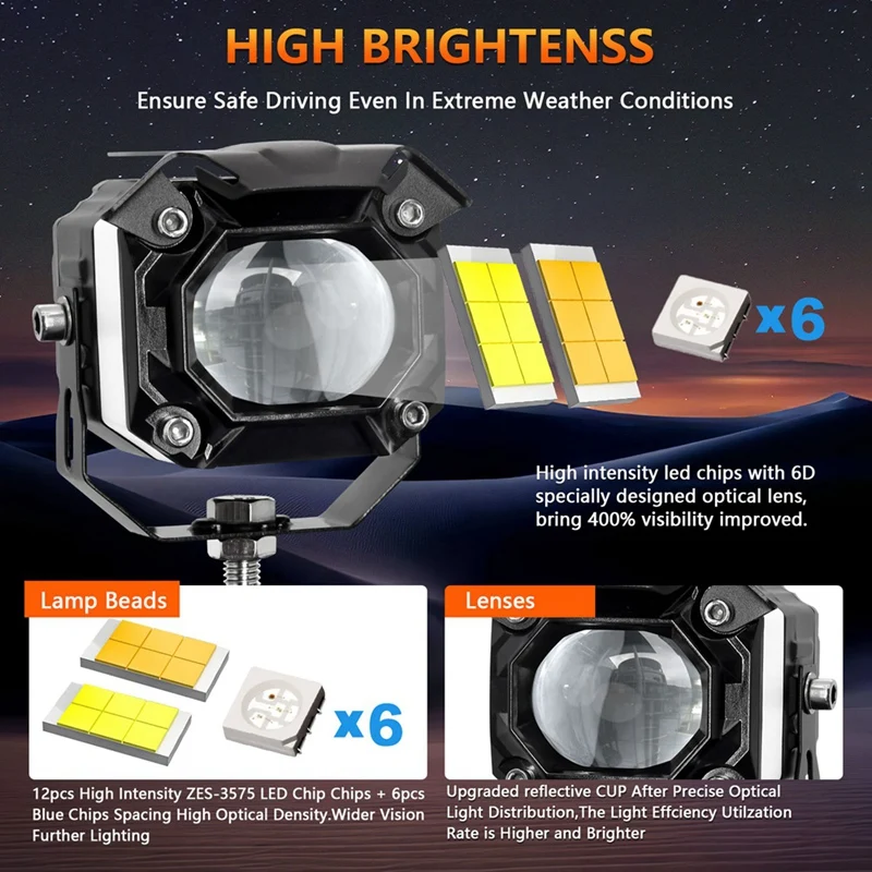 Светодиодный прожектор для мотоцикла DRL Angel Eye вспомогательный свет автомобиля