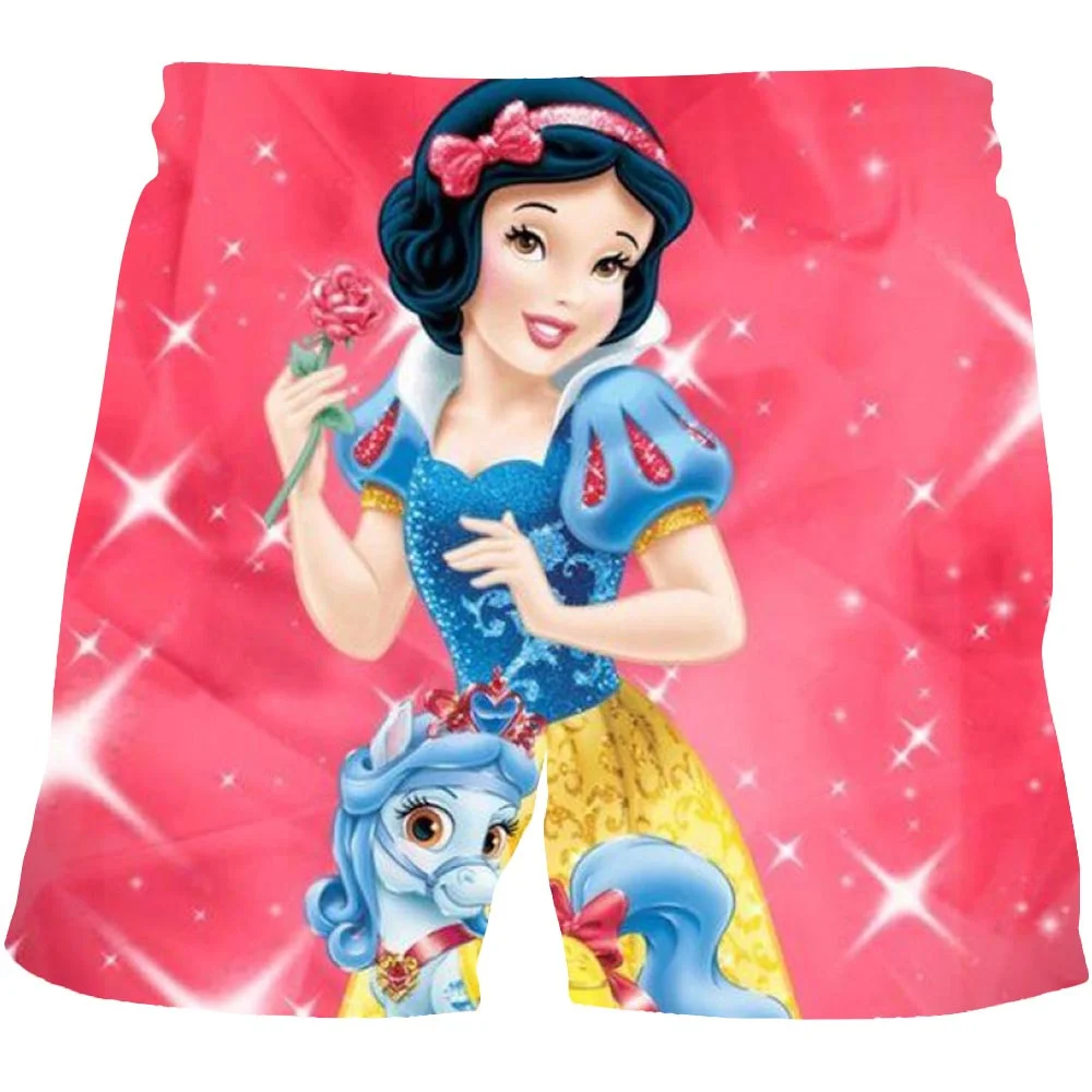 

Летние белоснежные шорты для девочек, детская одежда, детские Мультяшные короткие брюки для девочек, серия Disney, повседневные короткие брюки...