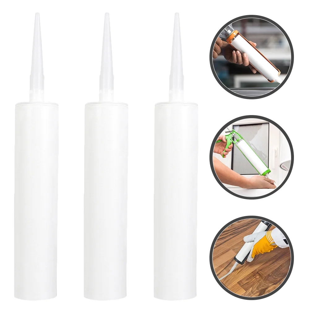 

3 Pcs Glass Glue Clear Silicone Tube Sealant Tile Tools Sealing Caulk Tube Hotfix Tool Tube Caulking Squeeze Tube Empty Hose