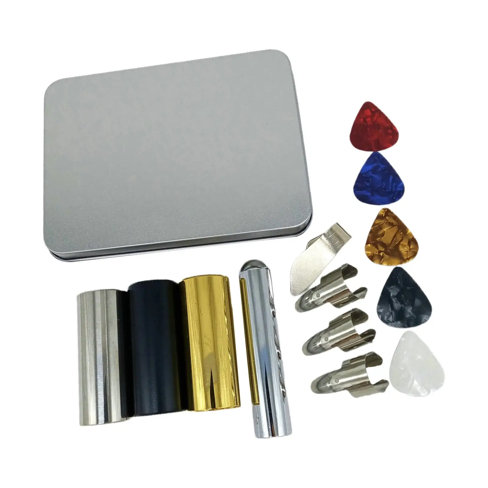 

14x Guitar Slide Bar Thumb & Finger Picks Plectrums for Guitar Hawaii Guitar