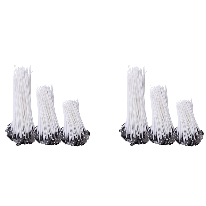 300Pcs Natural Candle Wicks, 100Pcs 8 Inch Candle Wicks, 100Pcs 6 Inch Candle Wicks, 100Pcs 4 Inch Candle Wicks