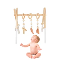 wooden baby gym wooden baby activity center with 3 hanging sensory toys folding activity center develop motor skills for infants