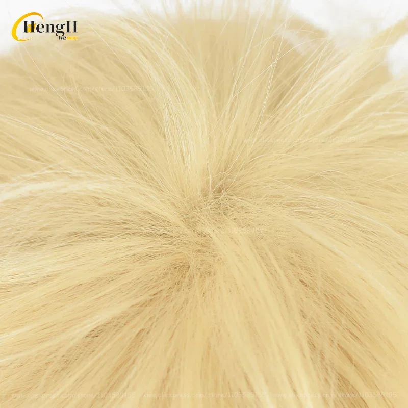 Синтетический парик аниме Kei Tsukishima 30 см искусственный золотой косплей из очки