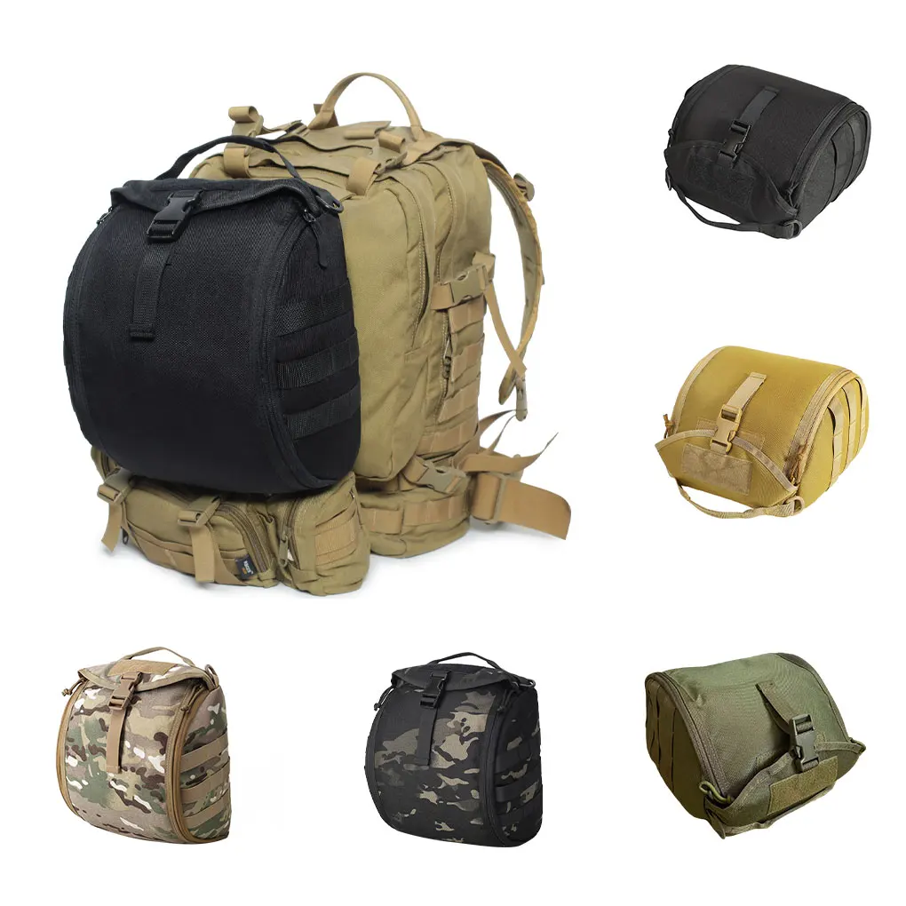 Helmet Bag Carrying Pouch Fine Workmanship Sporting Equipment Large Capacity Storage Sack Hunting Supplies Black