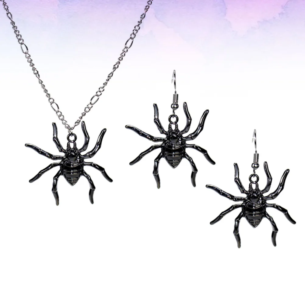 

Necklace Spider Choker Set Earrings Pendant Jewelry Charms Partystatement Drop
