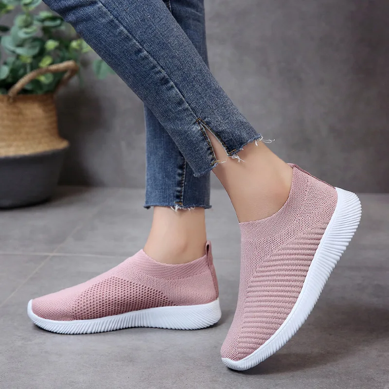 Summer Women Sport Shoes Sneakers Slip On Loafers Flats Shoe Mesh Breathable Women Walking Casual Shoes Female zapatos de mujer  - buy with discount