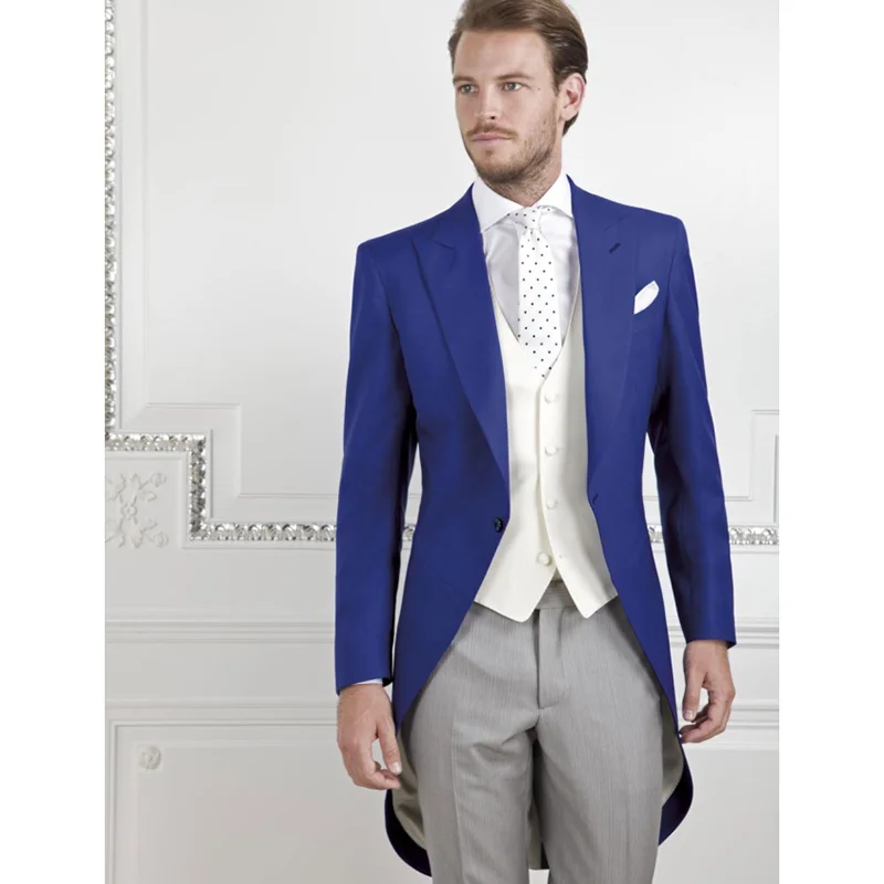 

2022 Tailor Made Latest Suit for Men 3 Pieces Slim Fit Groom Tuxedo Groomsmen Best Man Formal Prom Suits (Jacket+Vest+Trousers)