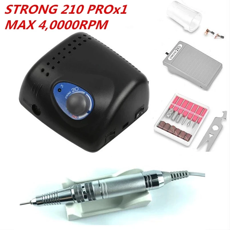 

2020 NEW STRONG 210 PRO X1 Handpiece 105L 40000 RPM Dental Micromotor Polishing electric nail drill manicure machine