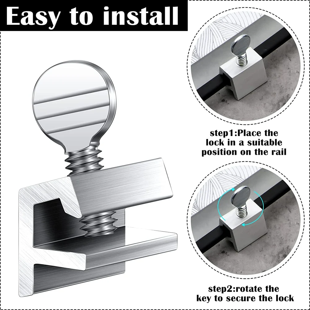 

Замки для раздвижных окон, алюминиевые металлические замки для окон, регулируемые замки для дверей с ключами