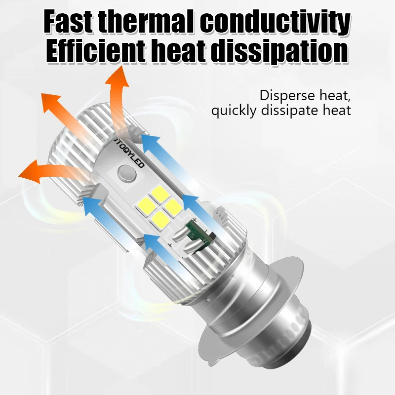 PA15D 1-светодиодные лампы для фар мотоцикла H6 Светодиодные мото-фры высокой