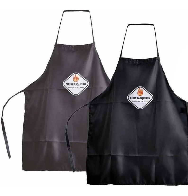 

Avental Preto Chef Churrasqueiro Churrasco Area Gourmet Casa