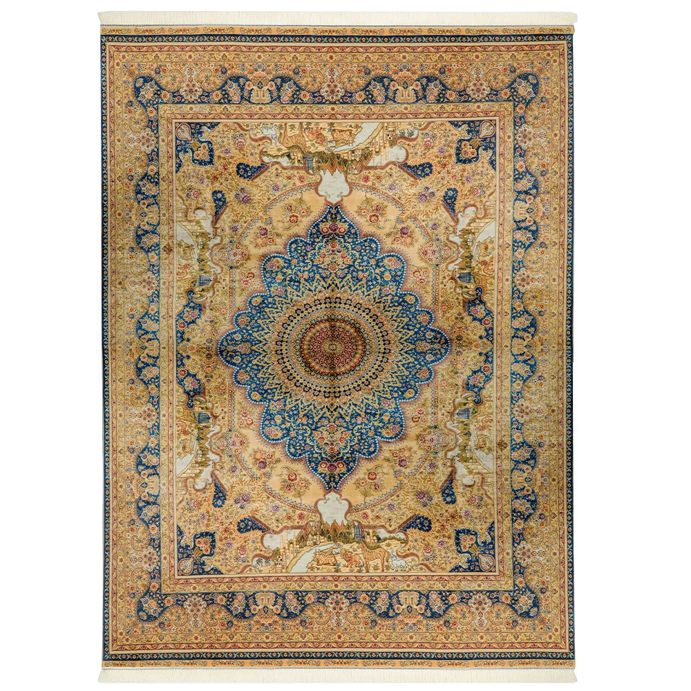 9x12ft best selling traditional tribal persian design 100% handmade silk carpet