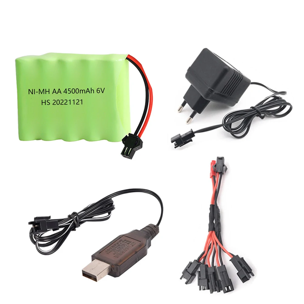 

6v 4500mAh NIMH AA Battery For Rc toys Cars Tanks Robots Gun Upgraded 3000mah Batteries Pack For Rc Boat 6V Rechargeable Battery