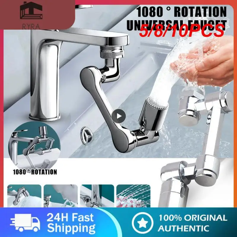 

5/8/10PCS Stainless Steel Sink Faucet Extender Splash Proof Kitchen Washbasin Faucet Bubbler Nozzle For Kitchen Washbasin