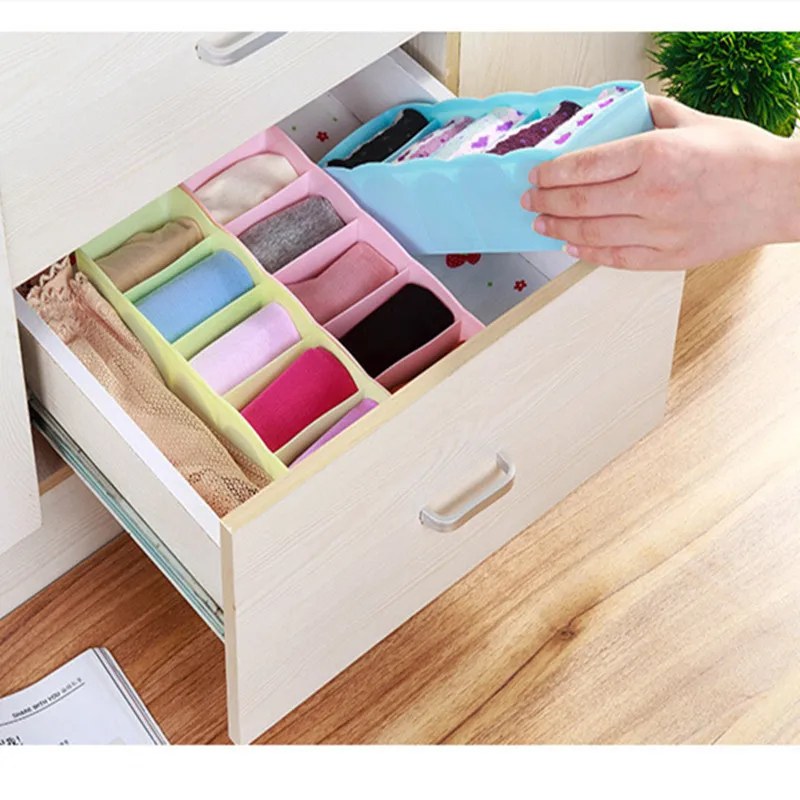 

1Pcs Plastic Drawer Storage Box Home Desktop Underwear Socks Bra Underwear Tie Storage Box