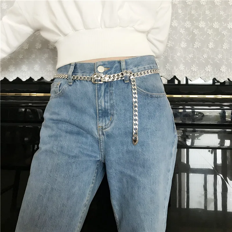 silver metal belts for women skinny woven braided for jeans suit waistband ladies female accessories waist chain strap