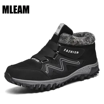 Men Winter Boots Women Walking Shoes Warmth Outdoor Sports Snow Boots Plus Velvet Thick Bottom Increasing Height Sneakers 35-47 1