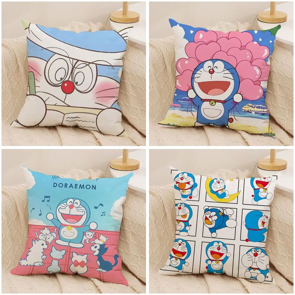 Kawaii Doraemon Pillowcase Resistant To Dirt Reusable Student Dormitory Cartoon Children Room Decoration Pillow Gift
