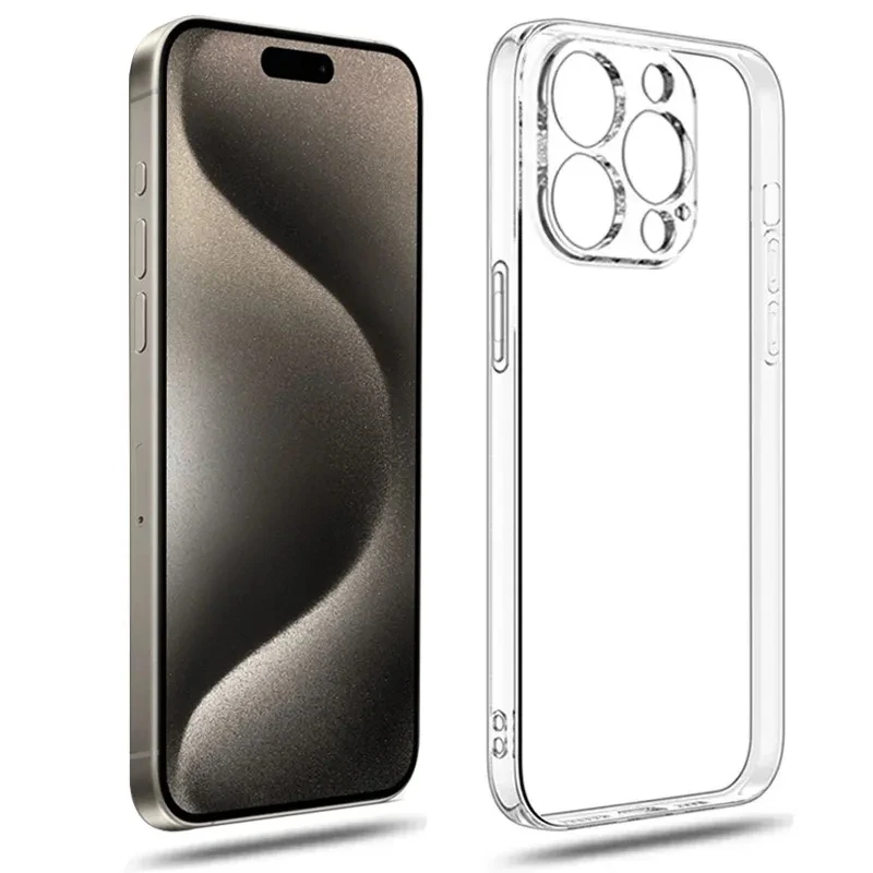

Clear Phone Case For iPhone 14 11 12 13 15 Pro Max Silicone Soft TPU Cover Case For iPhone 12 13 Mini 14 Plus 15 Plus Back Cover