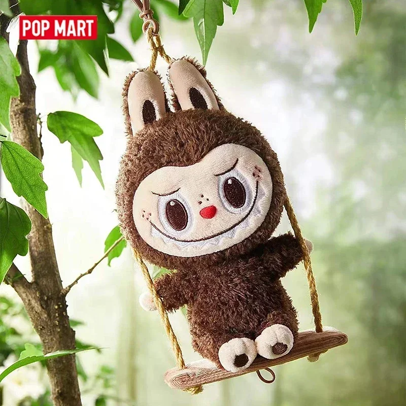 Фото POP MART LABUBU THE MONSTERS Серия Wood Workshop: Подвеска-брелок Swing, Слепая коробка, Загадочная коробка, Игрушки, Куклы, Аниме-фигурки №5