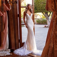 herburnl sexy boho wedding dress glitter v neck ivory princess layered sleeveless modern illusion brides gowns for women