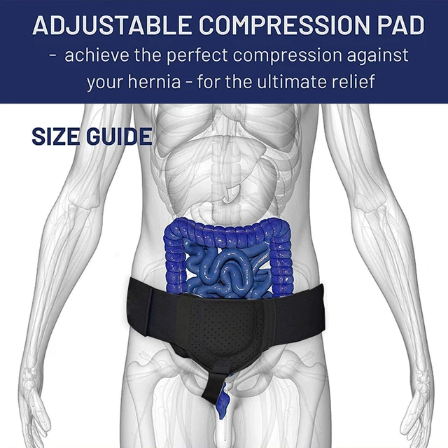 Men Support Brace Removable Compression Pad Hernia Belt 3