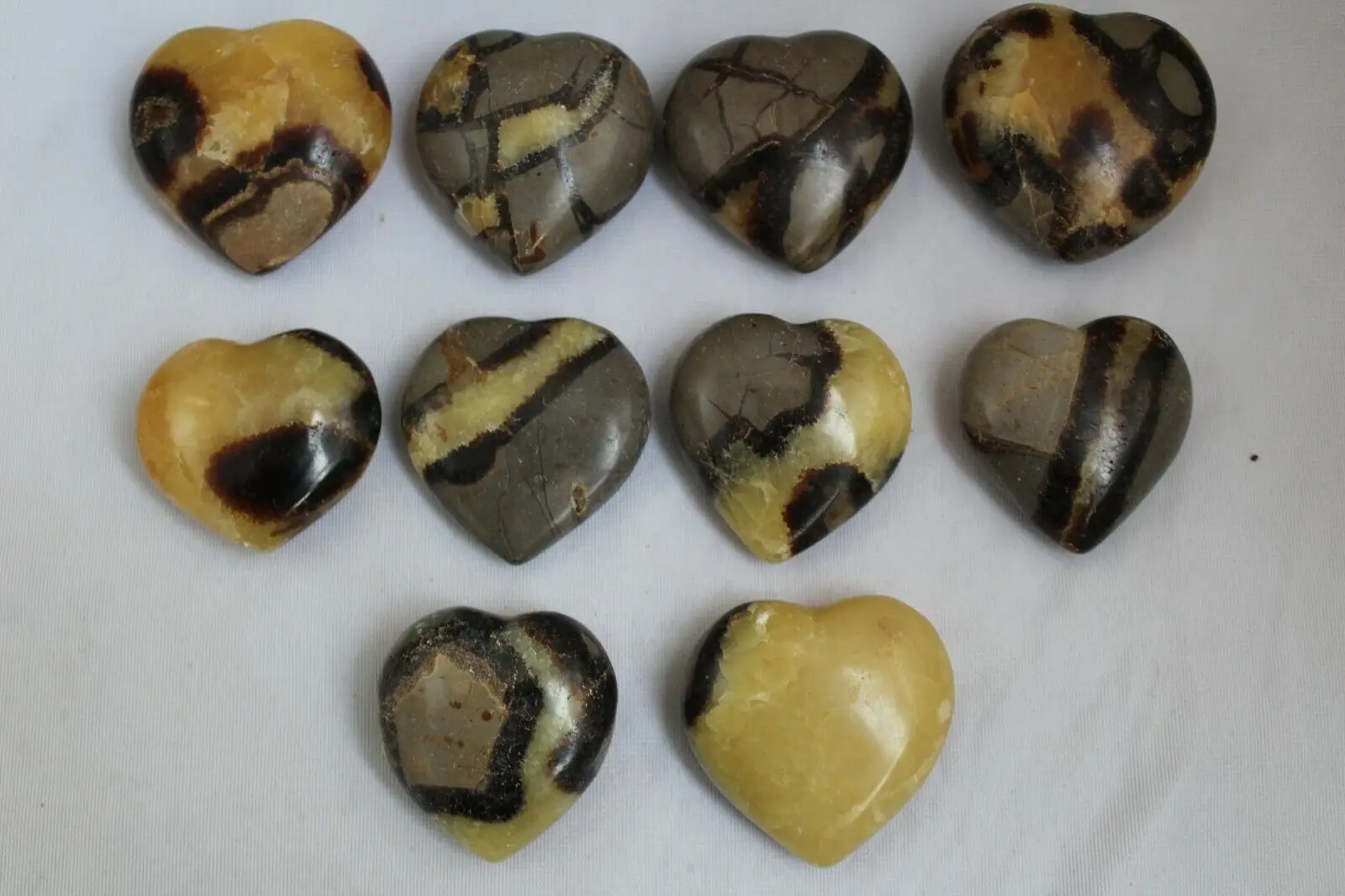 

2" NATURAL Dragon Septarian Stone Crystal carved heart Healing