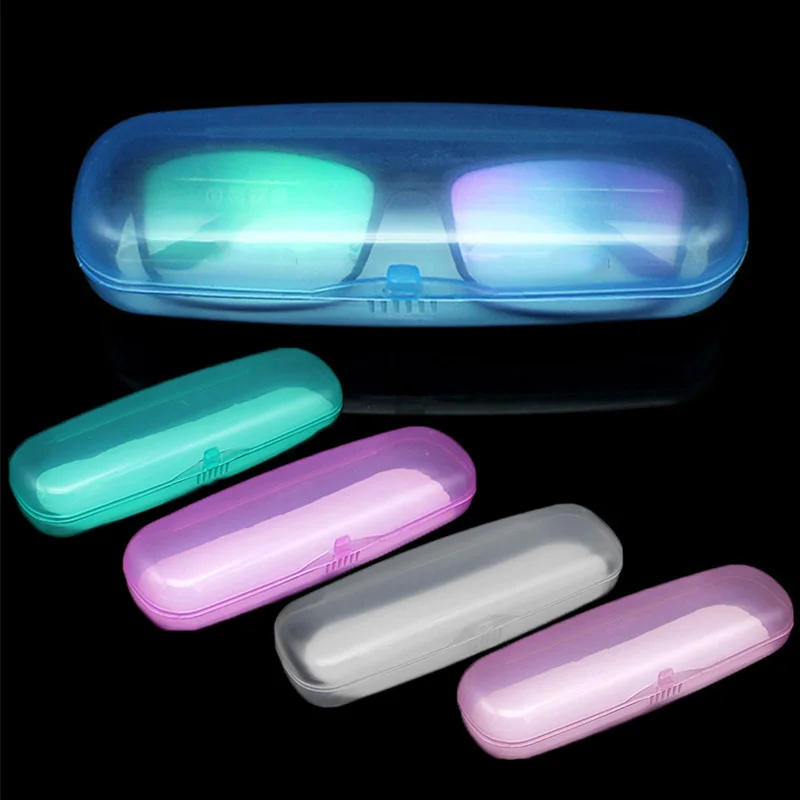 

Glasses Case Lens Glasses Protector Box Eyeglass Shell Case Reading Glasses Plastic Case Translucent Snap-on Storage Boxes